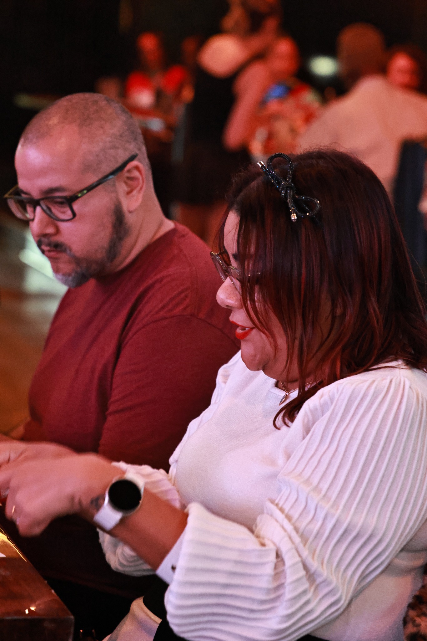 Guests participating together during Rhythm & Bingo