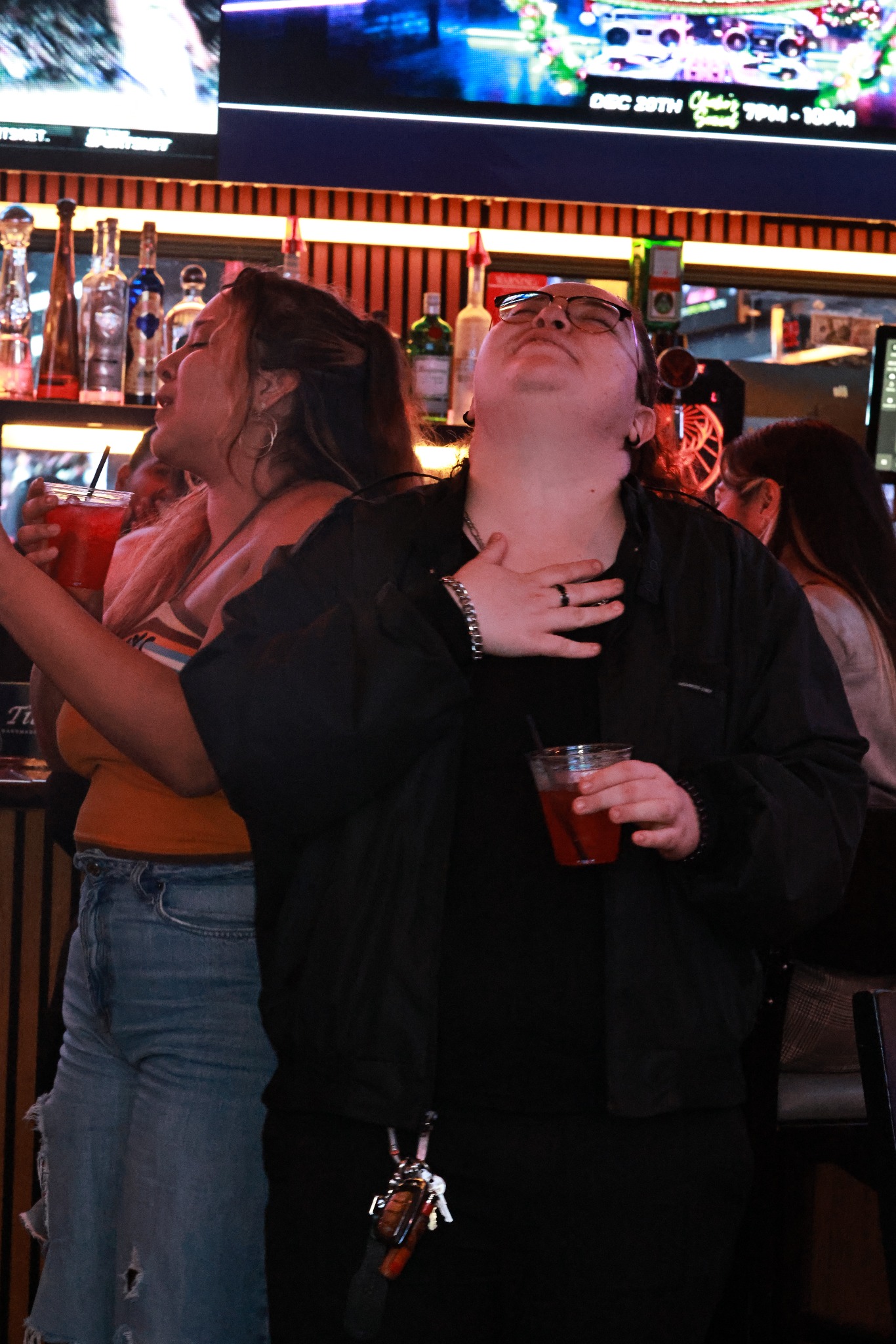 Guests reacting to a song during Rhythm & Bingo